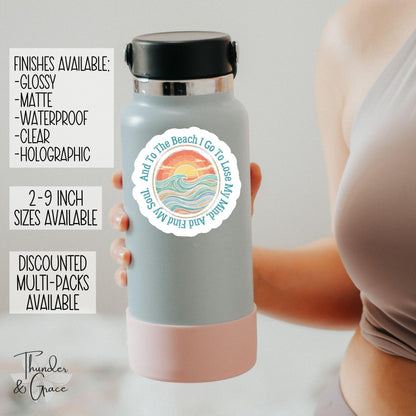 And to the Beach I Go sticker, salt & light – view 2