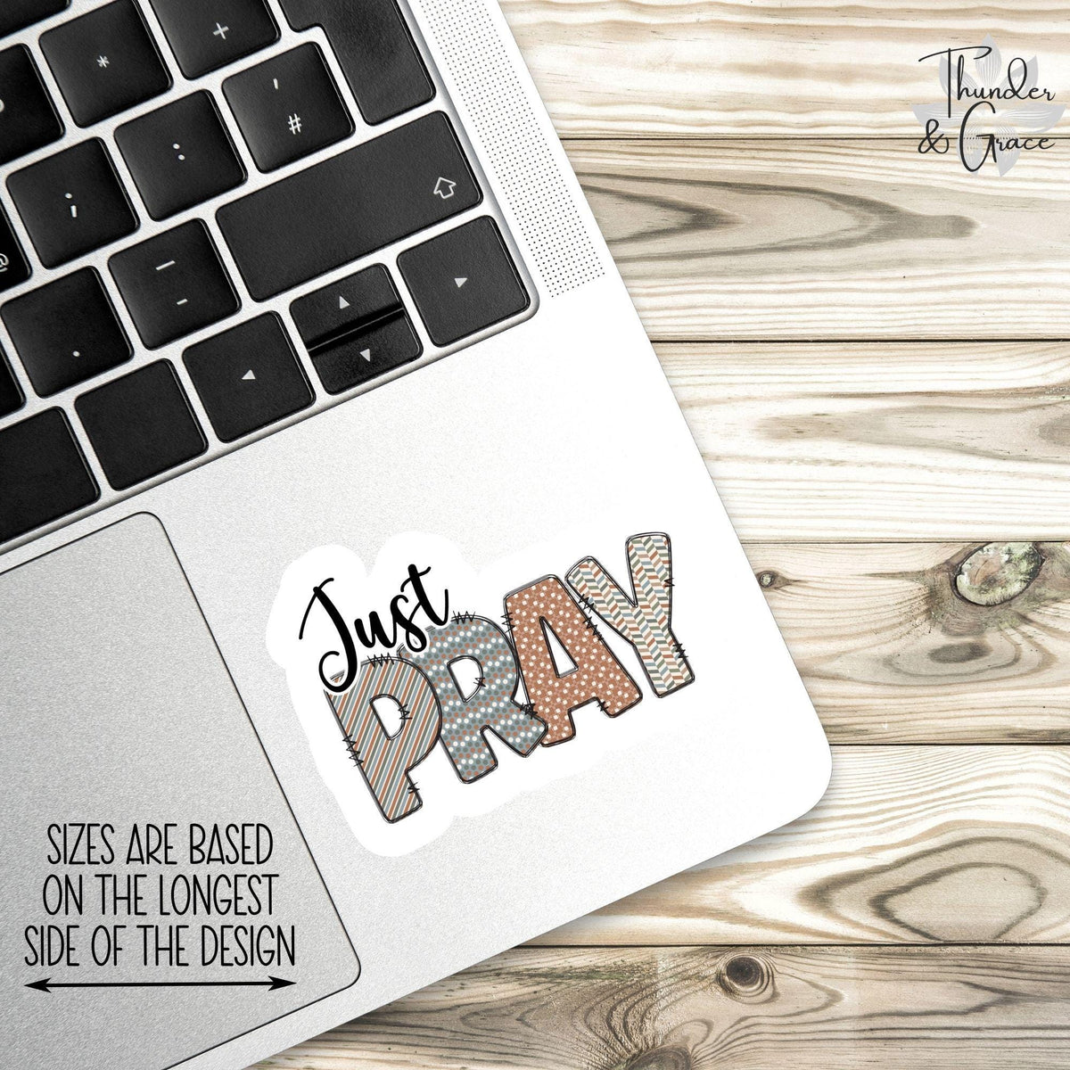 Just Pray sticker – view 3
