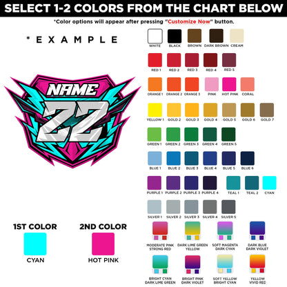 Custom Racing Number Shield Decal by Stickreews — view 2