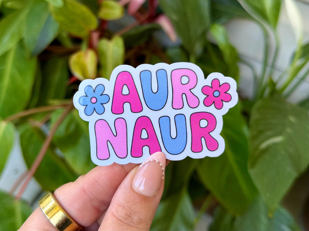 Aur Naur sticker