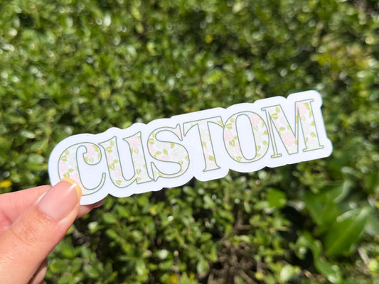 Custom Name sticker