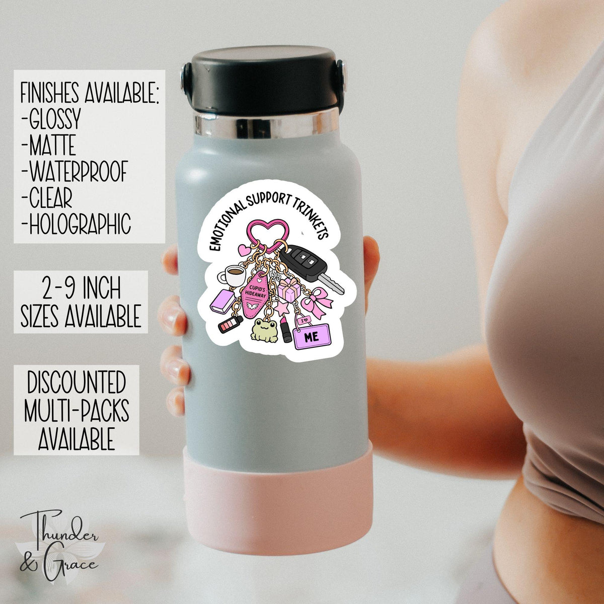 Emotional Support Trinkets sticker – view 2