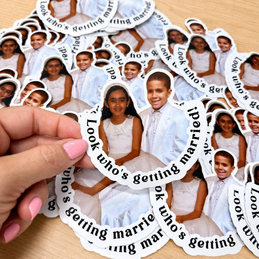 Custom Photo sticker, mr and mrs
