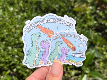Make Billionaires Extinct sticker – view 2