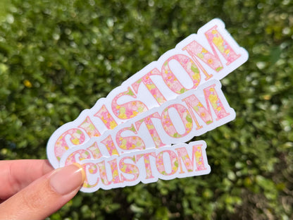 Custom Name sticker – view 2