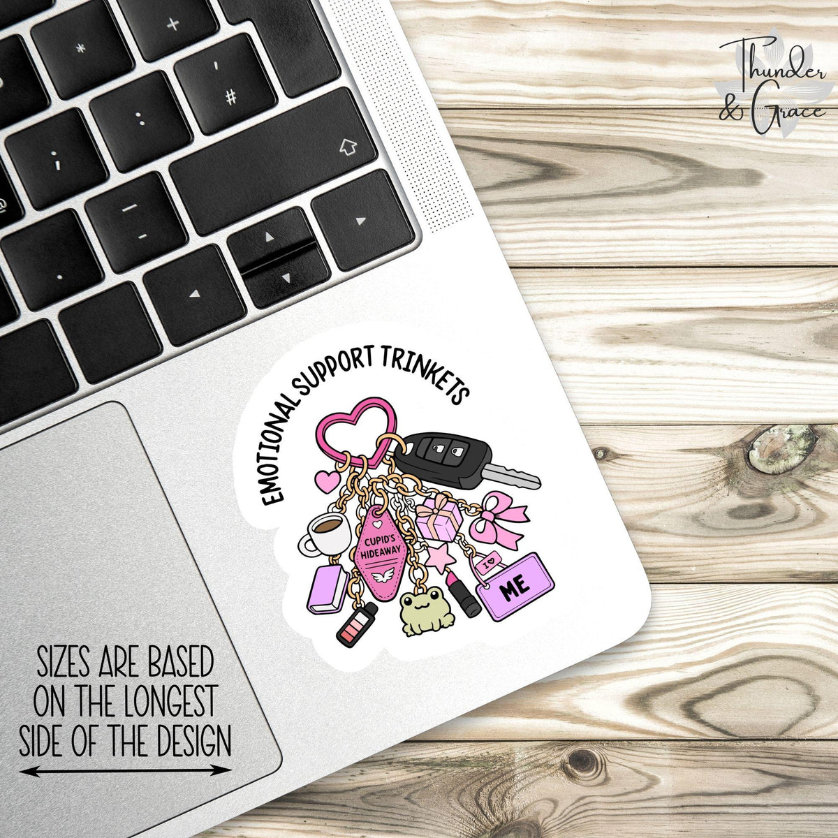 Emotional Support Trinkets sticker – view 3