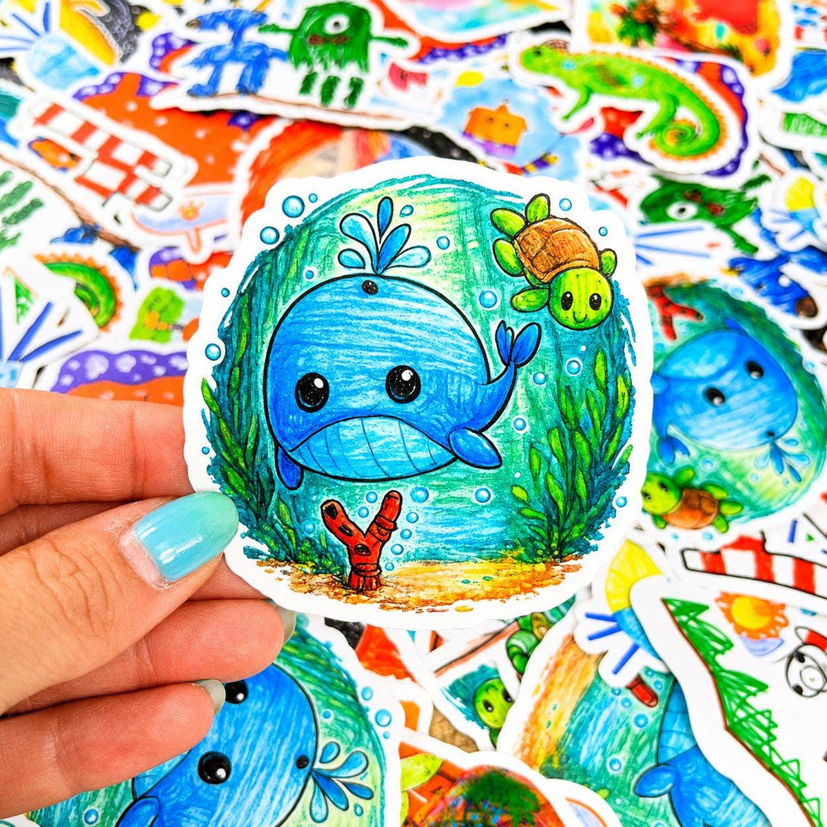 Kids Art as sticker, kids art display – view 4