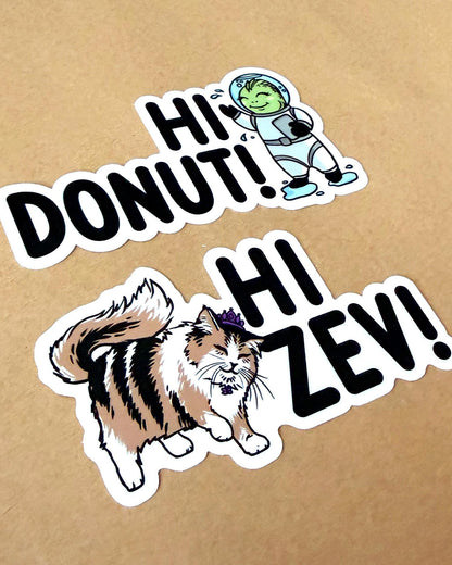 Hi Zev! and Hi Donut! Sticker Set – view 4