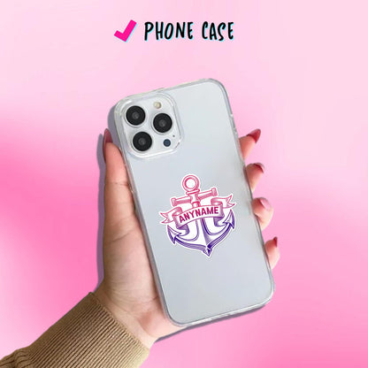 Custom nautical anchor sticker with a name – view 5