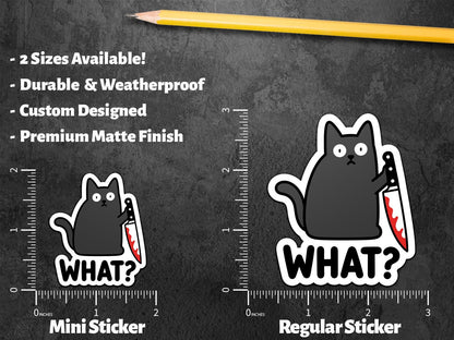 Funny Black Cat sticker, halloween lovers and sarcastic cat people – view 3