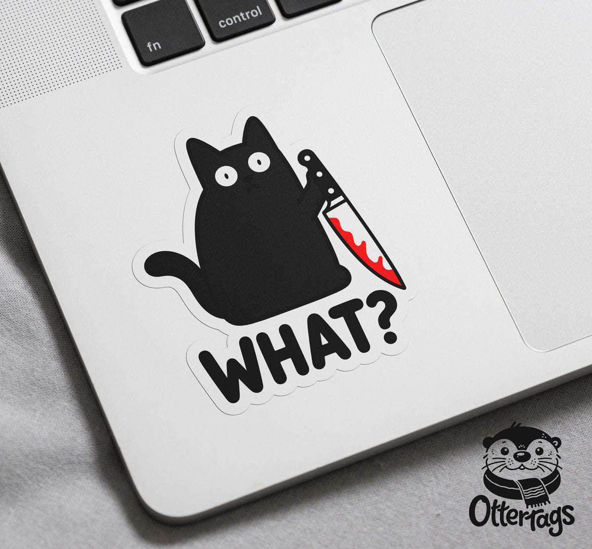 Funny Black Cat sticker, halloween lovers and sarcastic cat people – view 4