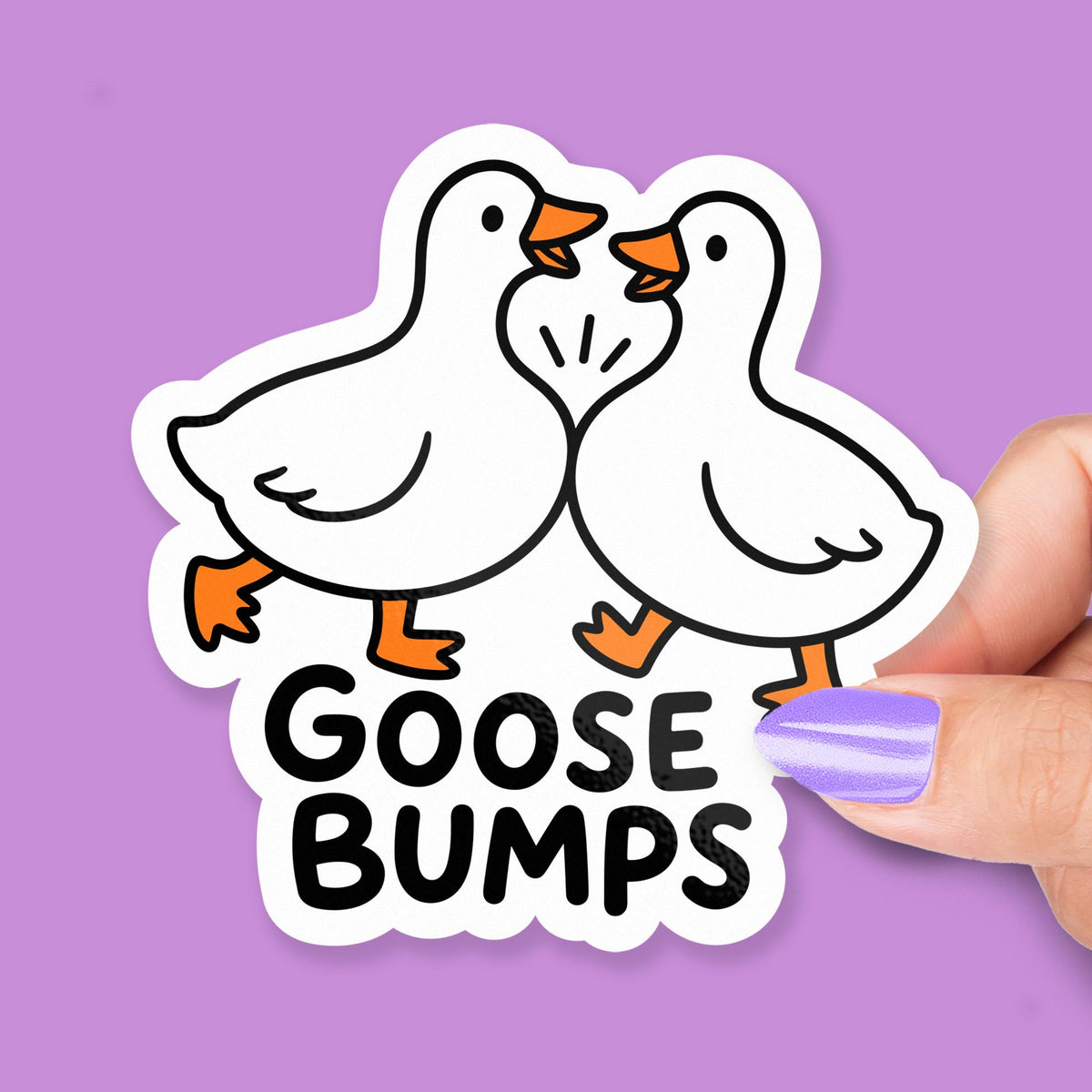 Funny Goose Couple sticker, goose bumps – view 2