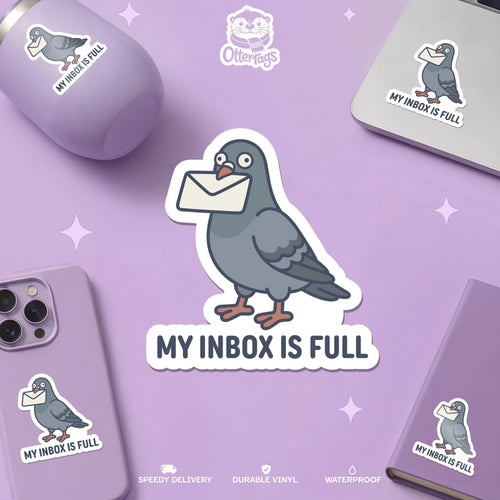 Funny Email Inbox sticker, my inbox is full