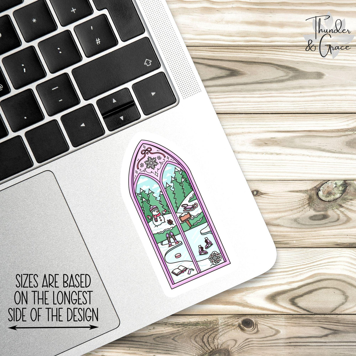 Christmas Bookish Girlie sticker – view 3