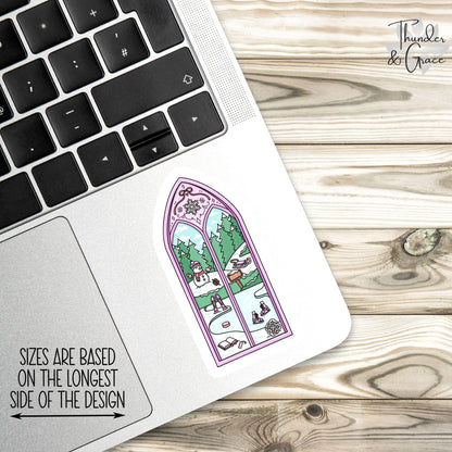Christmas Bookish Girlie sticker – view 3