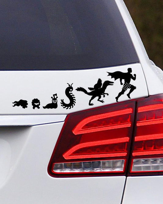 Dungeon Crawler Carl Black Car Decals – Carl, Donut & Mongo