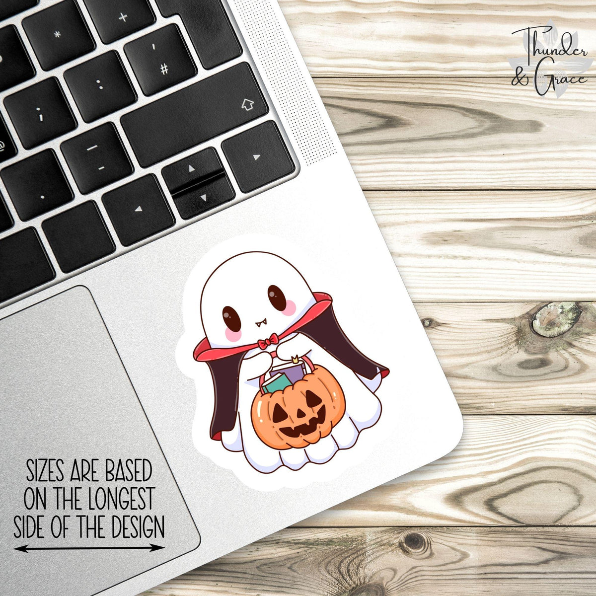 Cute Halloween Vampire Ghost sticker – view 3