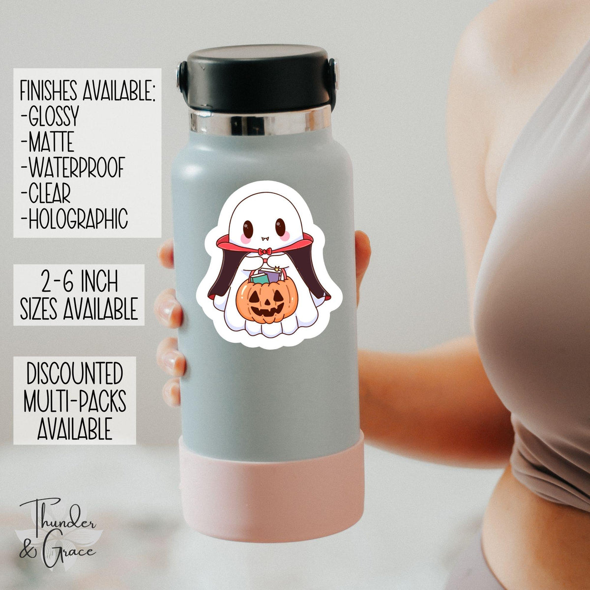 Cute Halloween Vampire Ghost sticker – view 2