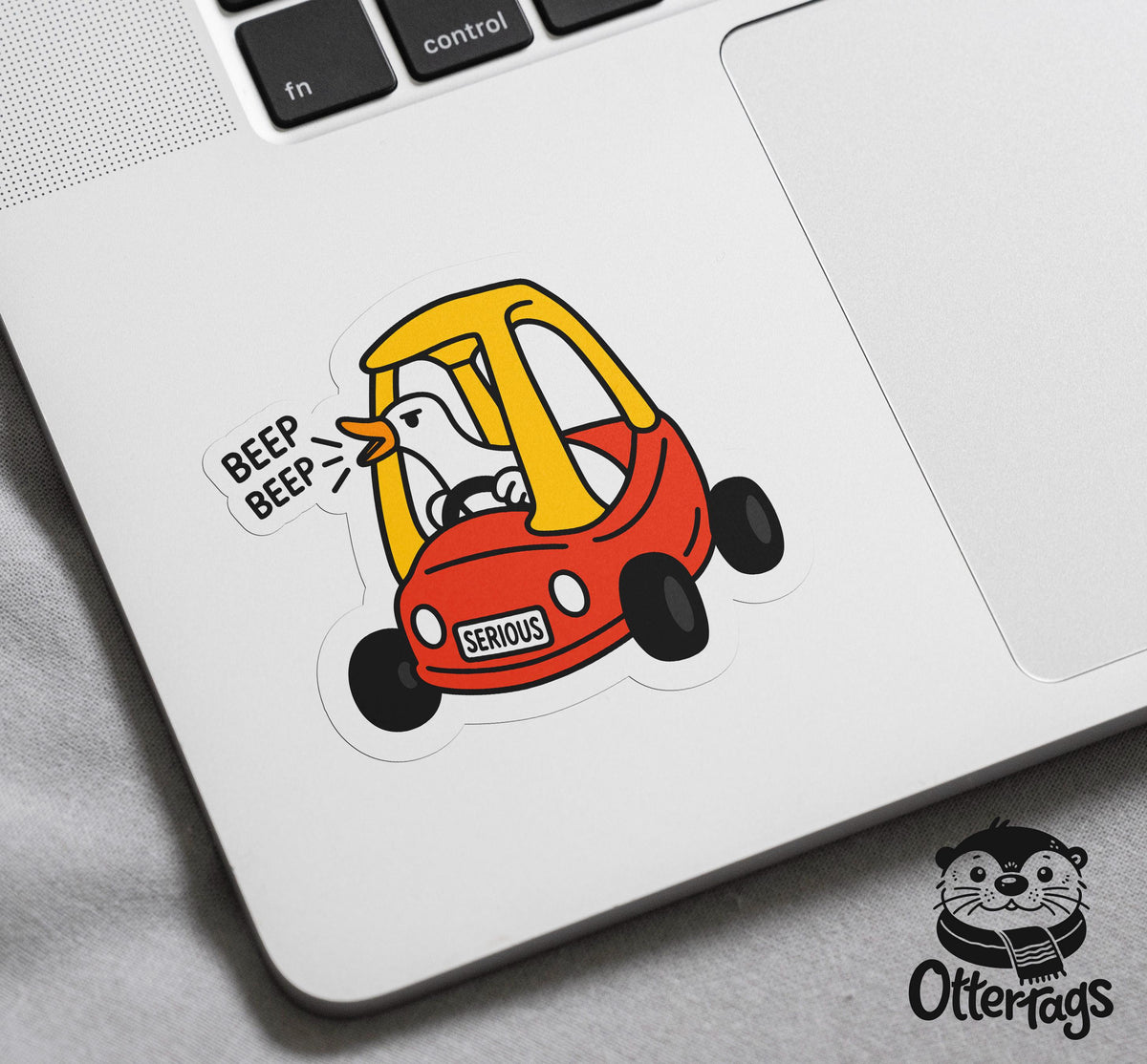 Serious Goose Car sticker, beep beep goose meme – view 3