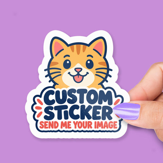 Custom Cat Face from Photo sticker
