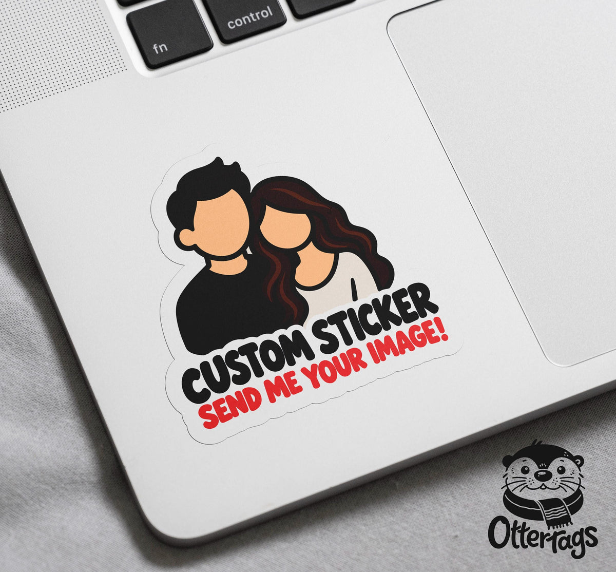 Custom Couple from Photo sticker, custom portrait – view 4