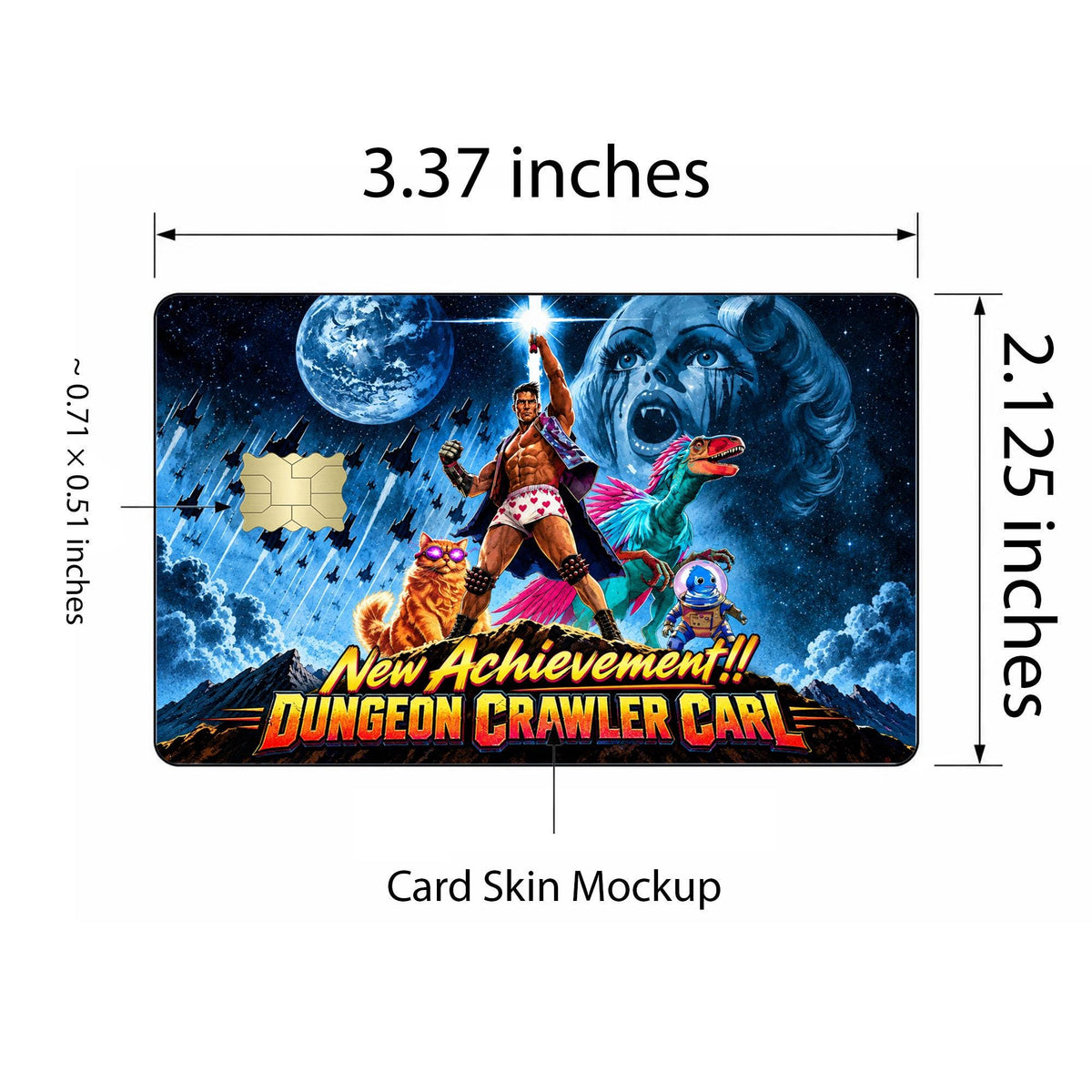 Dungeon Crawler Carl Book Cover Card Skin – Design 2 – view 4
