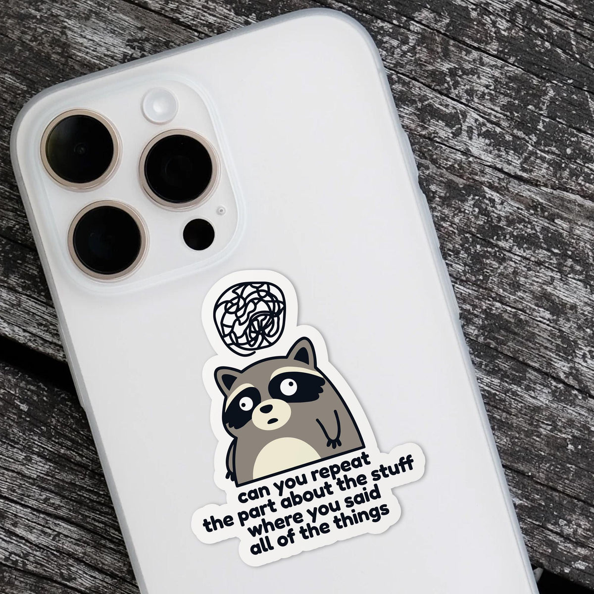 Can You Repeat the Part About the Stuff sticker, brain fog humor – view 4