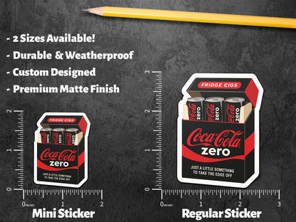Fridge Cigs sticker, diet soda humor – view 2