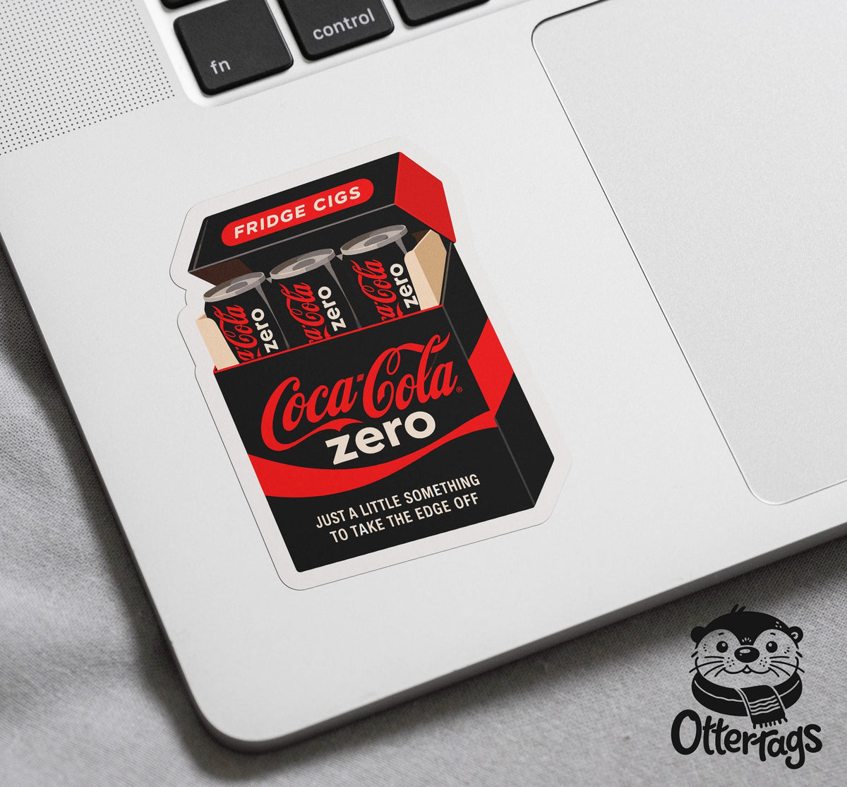 Fridge Cigs sticker, diet soda humor – view 3