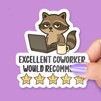 Excellent Coworker Would Recommend sticker, office humor – view 2