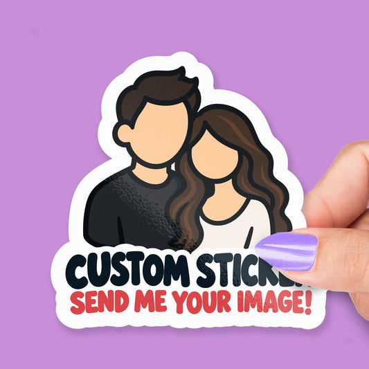 Custom Couple from Photo sticker, custom portrait