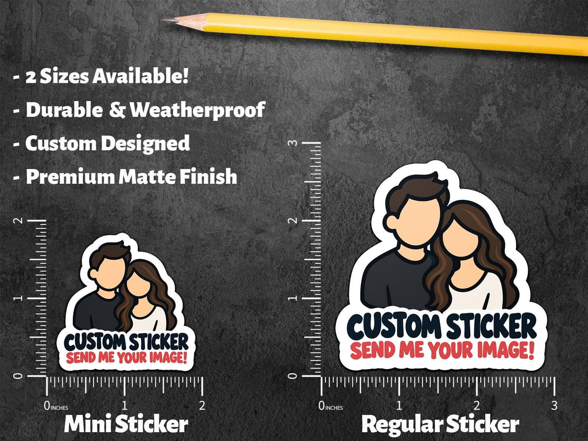 Custom Couple from Photo sticker, custom portrait – view 3