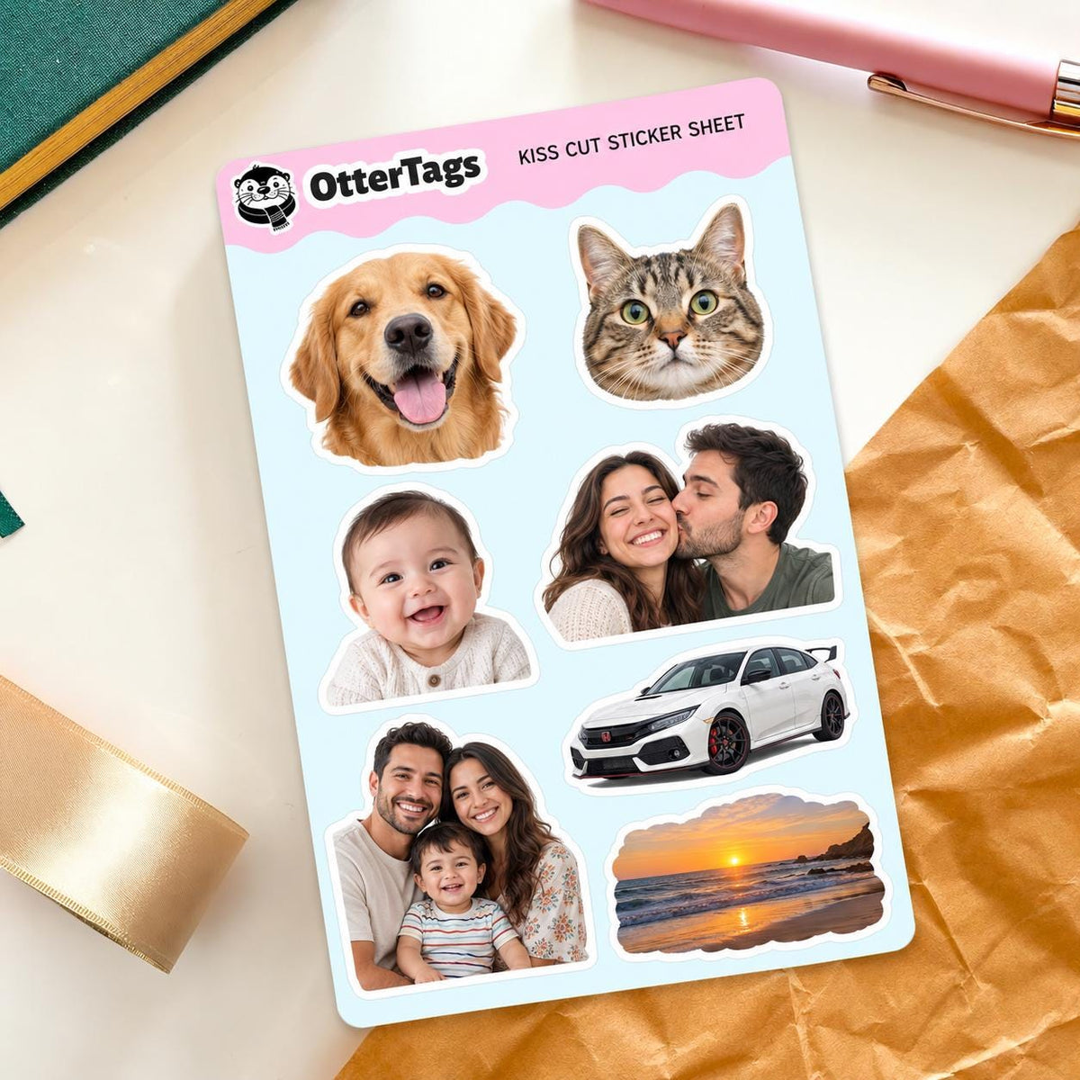 Custom Sheet from Photos sticker sheet, personalized 4x6 photo sheet – view 3