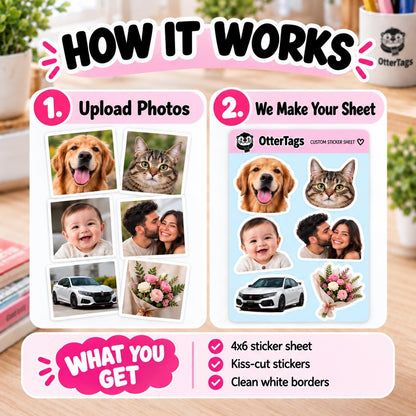 Custom Sheet from Photos sticker sheet, personalized 4x6 photo sheet – view 2