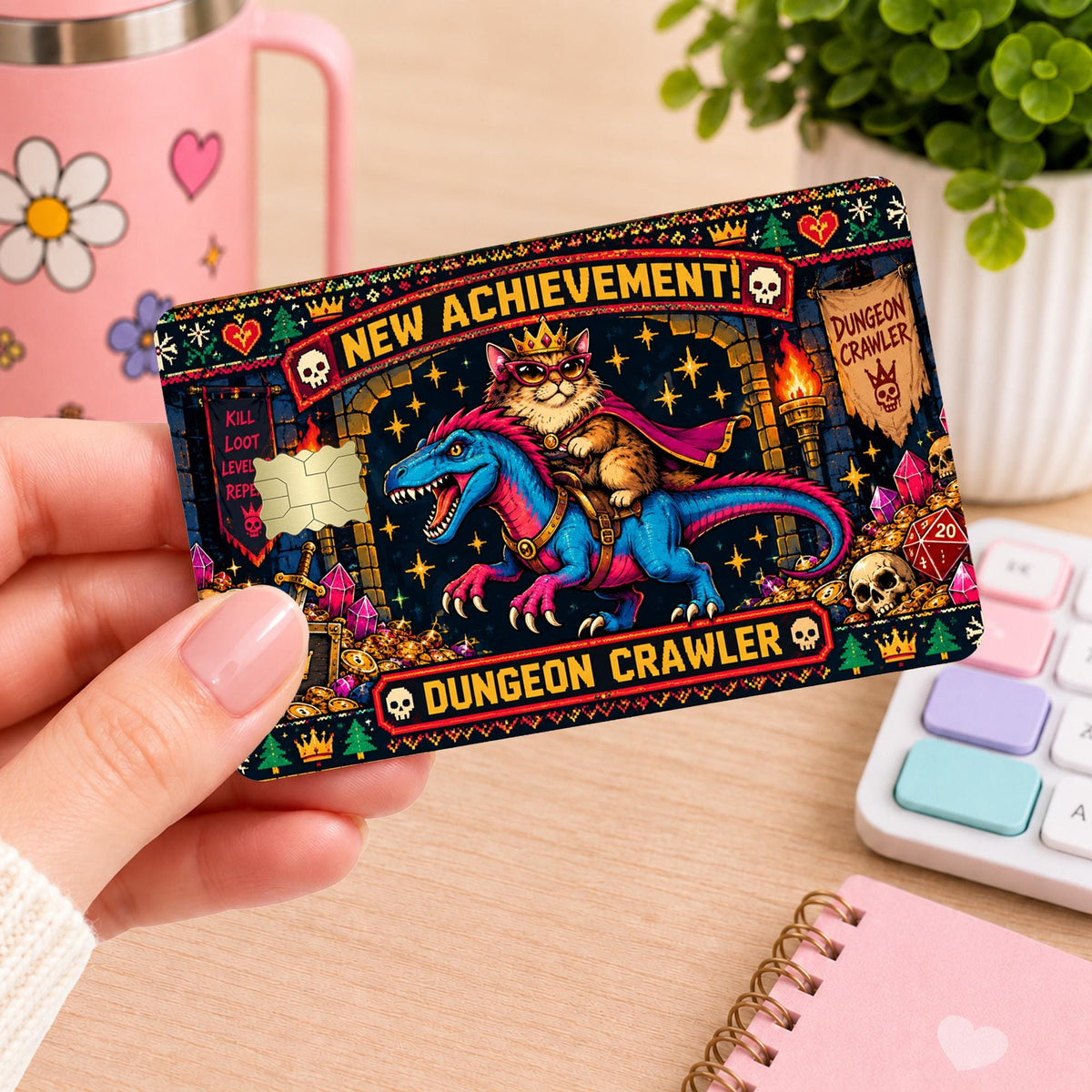 Dungeon Crawler Carl Ugly Xmas Achievement Card Skin