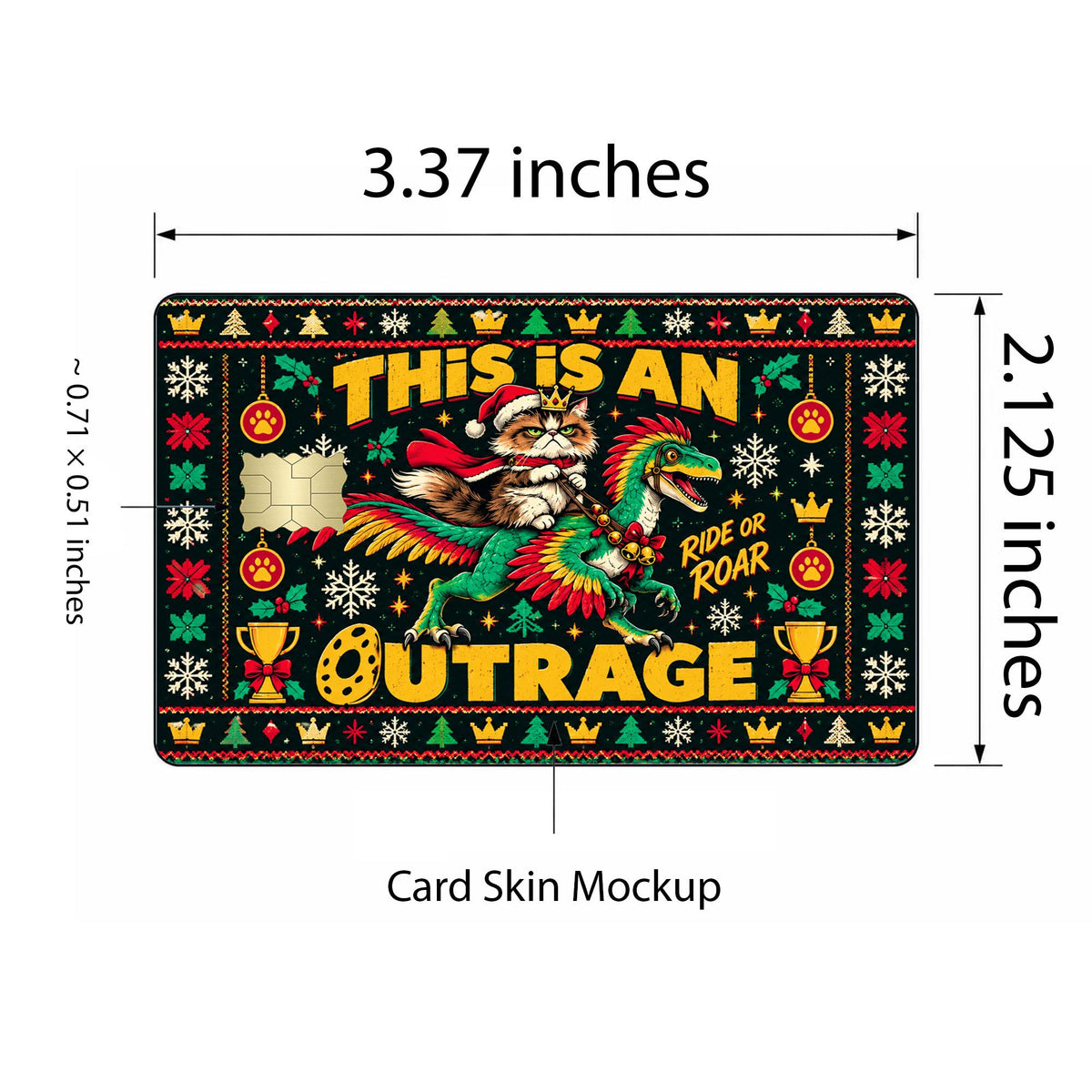 Dungeon Crawler Carl Ugly Christmas Card Skin – Design 2 – view 4