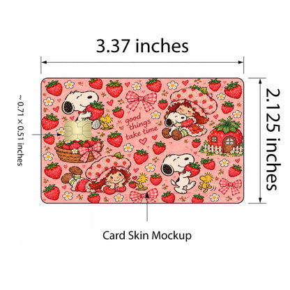 Strawberry Puppy Card Skin – Kawaii Pink – view 2