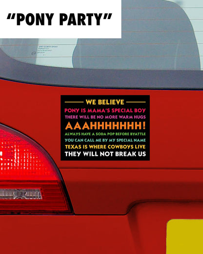 We Believe Decal – Bumper Sticker – view 3