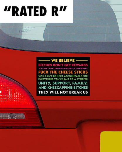We Believe Decal – Bumper Sticker – view 4