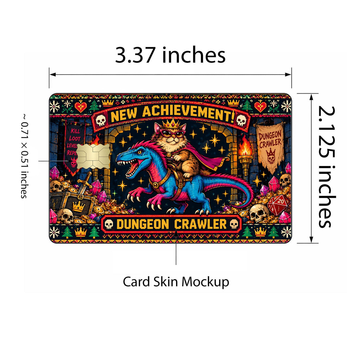 Dungeon Crawler Carl Ugly Xmas Achievement Card Skin – view 4