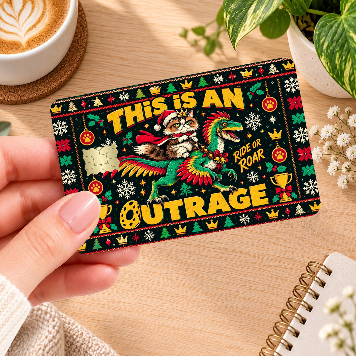 Dungeon Crawler Carl Ugly Christmas Card Skin – Design 2