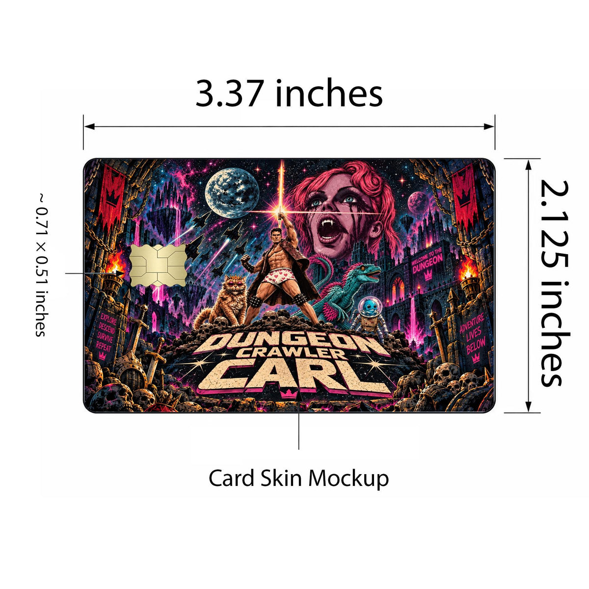Dungeon Crawler Carl Card Skin – LitRPG Reader Design 3 – view 3