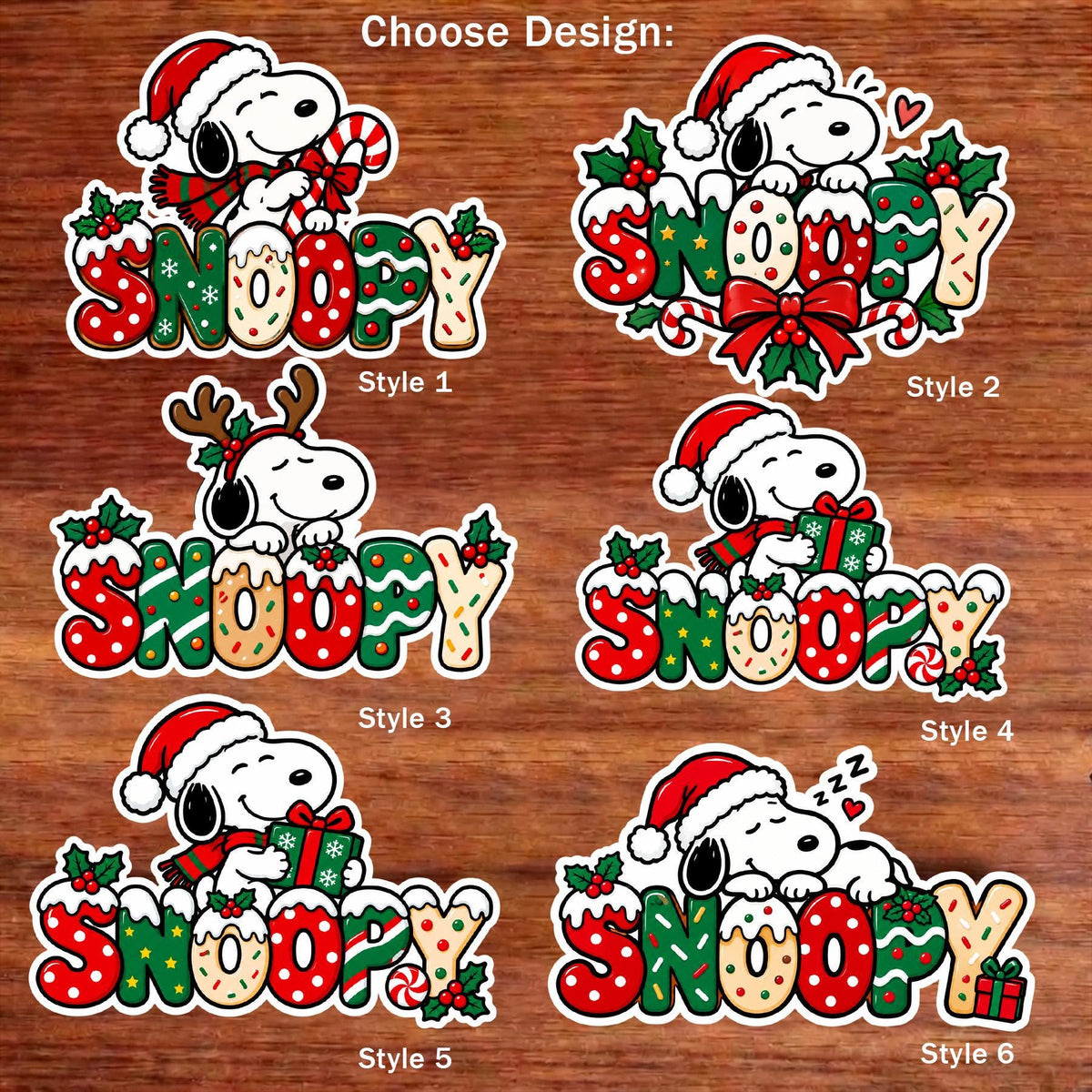 Personalized Christmas Puppy Name Sticker – view 2