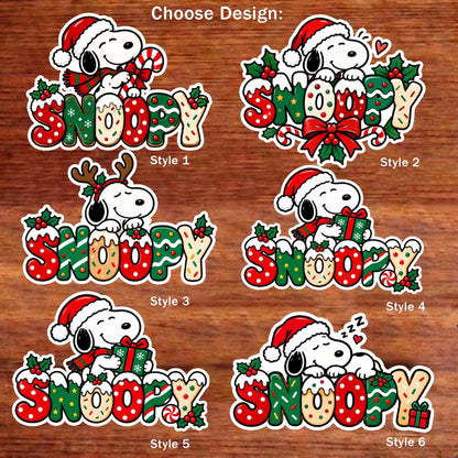 Personalized Christmas Puppy Name Sticker – view 2