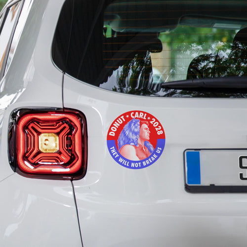 Donut Carl 2028 Campaign Circle Bumper Sticker