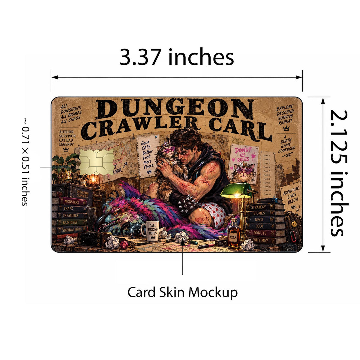 Dungeon Crawler Carl Card Skin – LitRPG Reader Design 5 – view 3